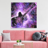 Rock muziek gitaar canvas afdruk (Insitu (Woonkamer))