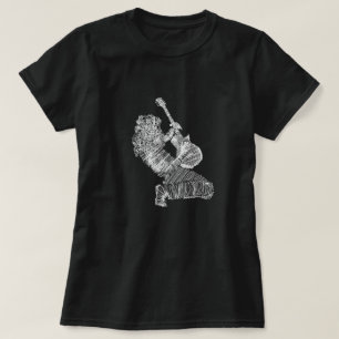 Rock muziek gitaar speler T-shirt