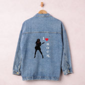 Rock Muziek Gitaar Speler Vrouw Denim Jas Jacket (Hangar)