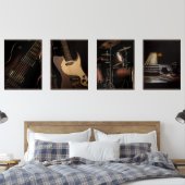 Rock Muziek Nostalgia Print Set (Slaapkamer)