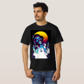 Rock-muziekretro T-shirt (Voorkant volledig)