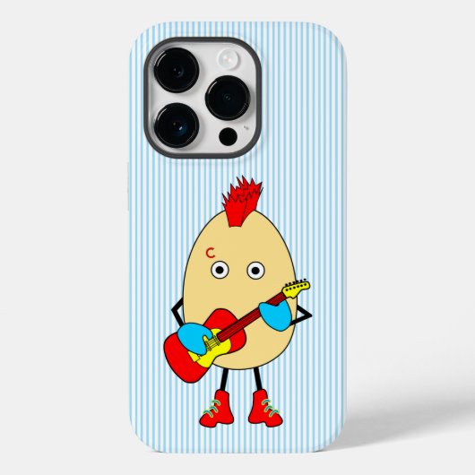 Rock muzikant Egghead Case-Mate iPhone Case (Achterkant)