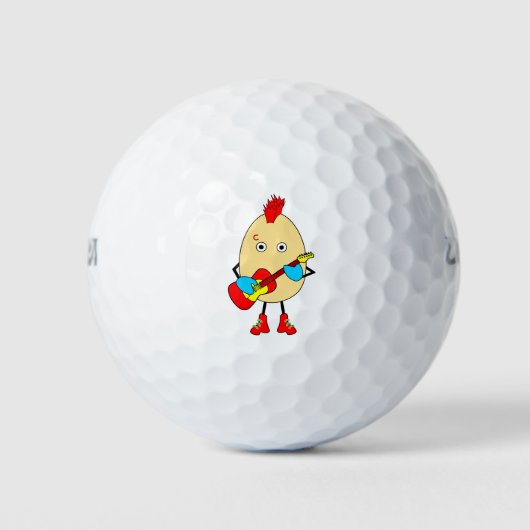 Rock muzikant Egghead Golfballen (Voorkant)