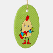 Rock muzikant Egghead Keramisch Ornament (Rechts)