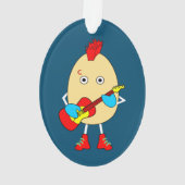 Rock muzikant Egghead Ornament (achterkant)