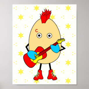 Rock muzikant Egghead Poster