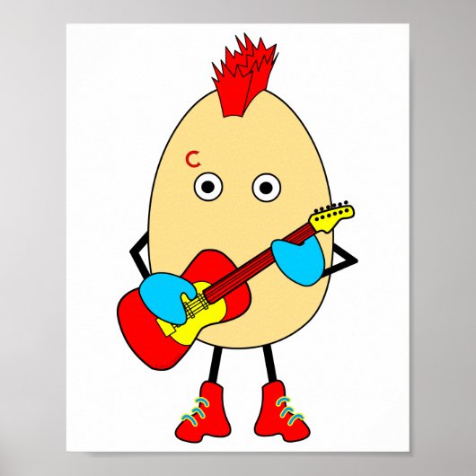 Rock muzikant Egghead Poster (Voorkant)