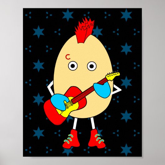 Rock muzikant Egghead Poster (Voorkant)