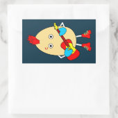 Rock muzikant Egghead Rechthoekige Sticker (Tas)