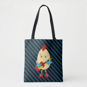 Rock muzikant Egghead Tote Bag