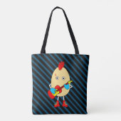 Rock muzikant Egghead Tote Bag (Achterkant)
