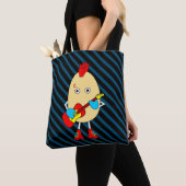 Rock muzikant Egghead Tote Bag (Dichtbij)