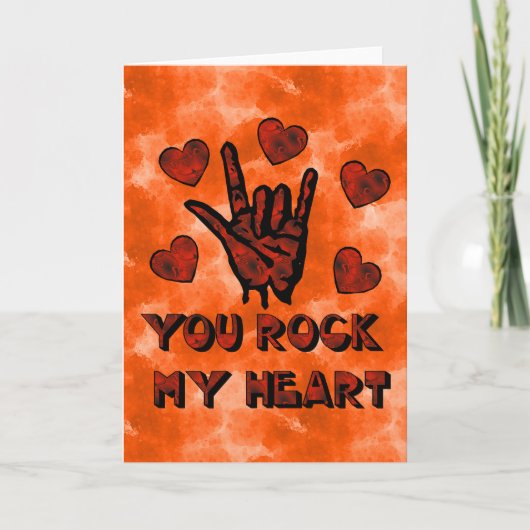 Rock My Heart Feestdagen Kaart (Voorkant)