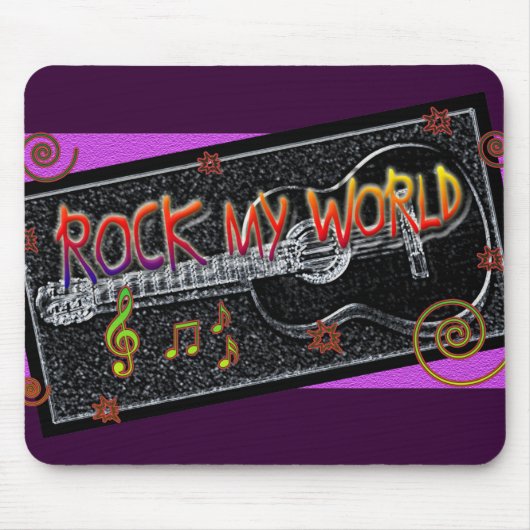 Rock my world mousepad muismat (Voorkant)