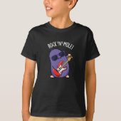 Rock N Mol Grappig Dierlijke Pun Donker BG T-shirt (Voorkant)