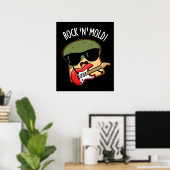 Rock n Mold Grappige Brood Grappen Donkere BG Poster (Thuiskantoor)
