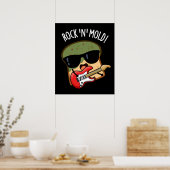 Rock n Mold Grappige Brood Grappen Donkere BG Poster (Keuken)