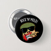 Rock n Mold Grappige Brood Grappenmaker Donkere BG Ronde Button 5,7 Cm (Voorkant /achterkant)