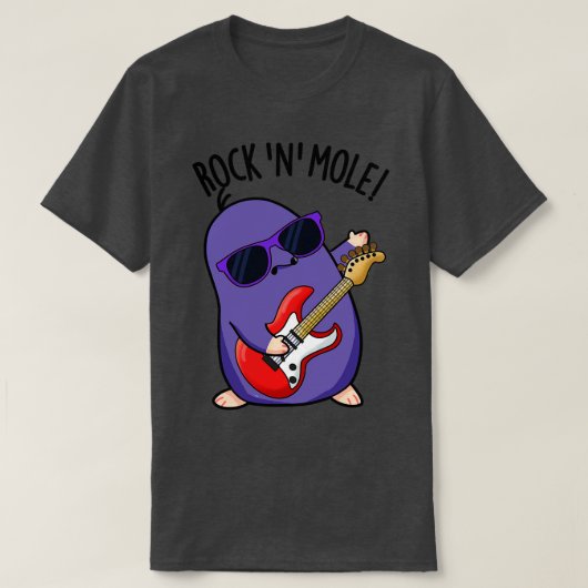 Rock N Mole Funny Animal Pun 1 T-shirt (Design voorkant)