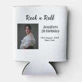 Rock n Roll 20e verjaardag meisje foto elegante mo Blikjeskoeler (Voorkant)