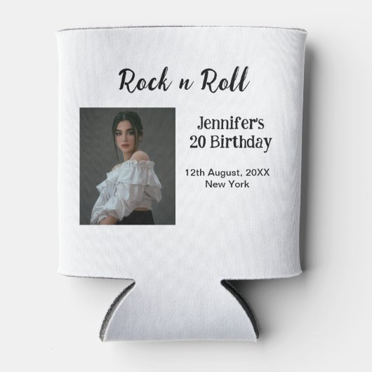 Rock n Roll 20e verjaardag meisje foto elegante mo Blikjeskoeler