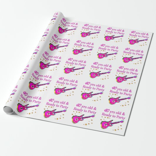 ROCK N ROLL 40TH CADEAUPAPIER (Uitgerold)