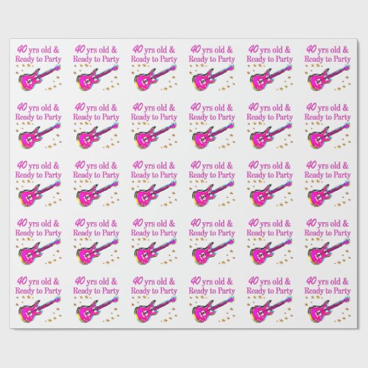 ROCK N ROLL 40TH CADEAUPAPIER (Vlak)