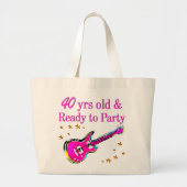 ROCK N ROLL 40TH GROTE TOTE BAG (Voorkant)
