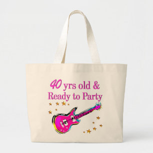 ROCK N ROLL 40TH GROTE TOTE BAG