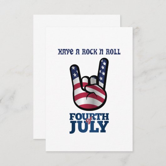 Rock N Roll 4 juli Informatiekaartje (Voorkant / Achterkant)