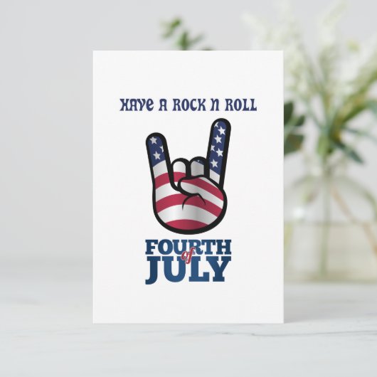 Rock N Roll 4 juli Informatiekaartje (Staand voorkant)