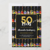 Rock n Roll 50ste verjaardagsfeestje Kaart (Voorkant)