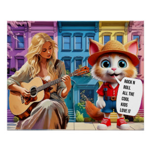 Rock-'n-roll, alle coole kids houden ervan perfect poster