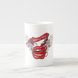 Rock n Roll Angel Lips Porselein Kop