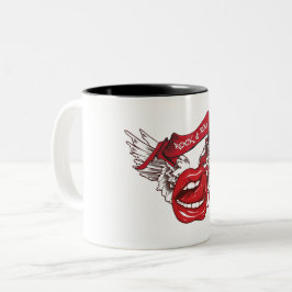 Rock n Roll Angel Lips Tweekleurige Koffiemok
