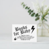 Rock N Roll Baby shower Book Request Informatiekaartje (Staand voorkant)