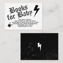 Rock N Roll Baby shower Book Request Informatiekaartje