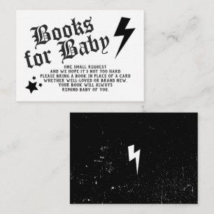Rock N Roll Baby shower Book Request Informatiekaartje