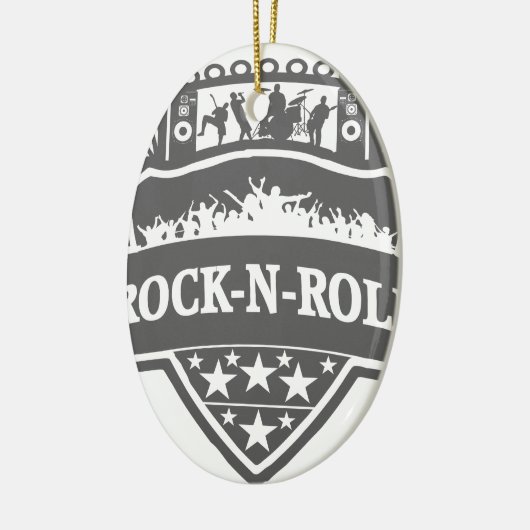 rock-n-roll band keramisch ornament (Links)