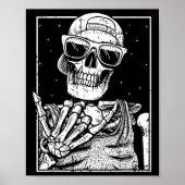 Rock N Roll Band Lazy Halloween Costume Rocker Mus Poster (Voorkant)