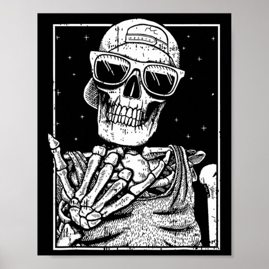 Rock N Roll Band Lazy Halloween Costume Rocker Mus Poster (Voorkant)