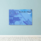 Rock n Roll Bar Bat Mitzvah Inlogbord Canvas Afdruk (Insitu (Houten vloer))