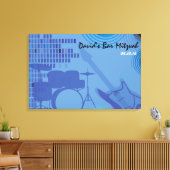 Rock n Roll Bar Bat Mitzvah Inlogbord Canvas Afdruk (Insitu (Woonkamer))
