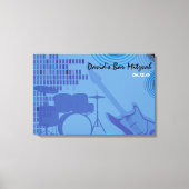 Rock n Roll Bar Bat Mitzvah Inlogbord Canvas Afdruk (Voorkant)