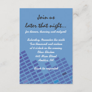 Rock n Roll Bar Bat Mitzvah Invitation Party Card Informatiekaartje