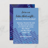 Rock n Roll Bar Bat Mitzvah Invitation Party Card Informatiekaartje (Voorkant / Achterkant)