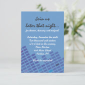 Rock n Roll Bar Bat Mitzvah Invitation Party Card Informatiekaartje (Staand voorkant)