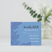 Rock n Roll Bar Bat Mitzvah Invitation Repy Card RSVP Kaartje (Staand voorkant)