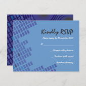 Rock n Roll Bar Bat Mitzvah Invitation Repy Card RSVP Kaartje (Voorkant / Achterkant)