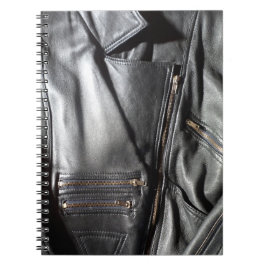 Rock n Roll Black Leather Jacket Photo Print Notitieboek